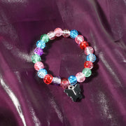 Premium Multicolor Crackle-bead Stretch Bracelet  (1 Pc) thumbnail 2