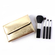 4 In 1 Professional Makeup Brush Set With Premium Storage Pouch (1 Pc) thumbnail 3
