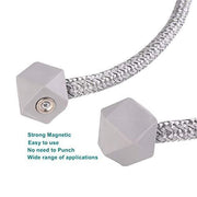 1441 Hexagonal Magnetic Braided Rope Drapery Window Curtains Loop Binding Ties Buckle (2 Pc) thumbnail 3