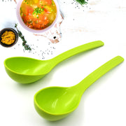 5724 Plastic Spoon Kitchen Multipurpose Serving Ladle For Frying Serving Turner Curry Ladle Serving Rice Spoon Used While Eating And Serving Food Stuffs Etc (2 Pcs Set  10 Inch ) thumbnail 1