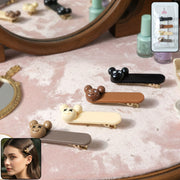 Cute Cartoon Bear Design Premium Fashion Hair Clips (4 Pc) thumbnail 1