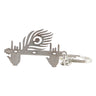 Krishna Flute  Peacock Feather Metal Keychain - (1 Pc)