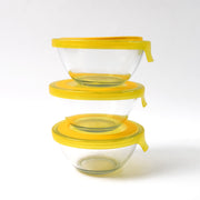 Dazzle Glass Bowl Set Mixing  Storage Bowls With Lids (3 Pcs Set) thumbnail 3