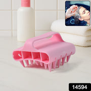 Scalp Massager Shampoo Brush Soft Silicone Hair Washing Comb With Handle thumbnail 7