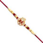 Designer Om Rakhi With Damru thumbnail 2