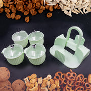 5779 Multipurpose Jar Dryfruit Set  Candy Chocolate Snacks Storage Jar Masala Jar  For Home And Kitchen Airtight Dry Fruit Plastic Storage Container Tray Set With Lid  4 Serving Jar Container For Sweetschipscookies(4 Pc Set) thumbnail 5
