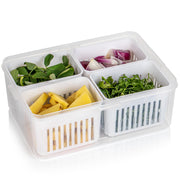 Fridge Storage Boxes Freezer Storage Containers Container For Kitchen Storage Set Storage In Kitchen Vegetable Storage Draining Crisper Refrigerator Food Box (1 Pc) thumbnail 2