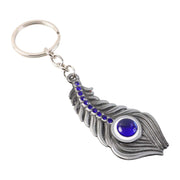 Elegant Metal Peacock Feather Keychain (1 Pc) thumbnail 4