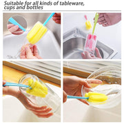 7443 Sponge Cup Washing Brush Washing Cup Milk Bottle Cleaning Brush Kitchen Brush Water Cup Tea Cup Brush Sponge Head Household Kitchen Cleaning Tool (20cm) thumbnail 4
