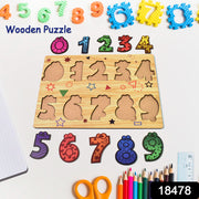 Wooden Number Puzzle Learning Educational Board (1 Set  2820 Cm) thumbnail 5