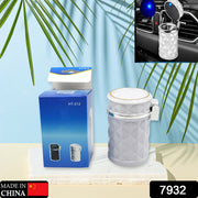 7932 Car Cupholder Travel Ashtray With Lid And Led Light Portable With Blue Led Light Ideal Decorative Cigar Ash Bucket Cigarette Ashtray Car Waste Bin thumbnail 7