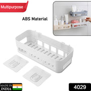 4029 Abs Plastic Shower Corner Caddy Basket Shelf Rack With Wall Mounted Suction Cup For Bathroom Kitchen thumbnail 7