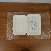 Vegnar Premium Bagasse Clamshell Food Box (10 Pc 9x6 Inch) thumbnail 6