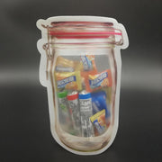 1074 Reusable Airtight Seal Plastic Food Storage Mason Jar Zipper (500ml) thumbnail 5
