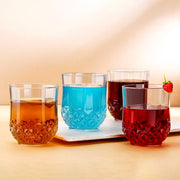 Transparent Diamond-pattern Drinking Glass Set (6 Pc Set) thumbnail 3