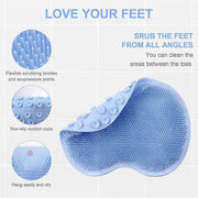 9310 Silicone Bath Massage Cushion With Suction Cup Shower Foot Scubber Brush Foot Bath Mat Scrubber Anti-slip Exfoliating Dead Skin Massage Pad Lazy Wash Feet Bathroom Mat thumbnail 2