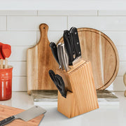 Kitchen Knife Set With Wooden Block And Scissors (5 Pcs Black) thumbnail 5