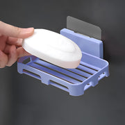 4194 Soap Dish Holder For Bathroom Shower Wall Mounted Self Adhesive Soap Holder Saver Tray-plastic Sponge Holder For Kitchen Storage Rack Soap Box (Plastic Box) thumbnail 2