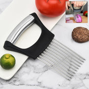 Stainless Steel Onion Cutter  Vegetable Slicer Holder Tool (1 Pc) thumbnail 6