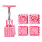 Multipurpose Cookie Biscuit Stamp Mold Set With Press Handle thumbnail 1