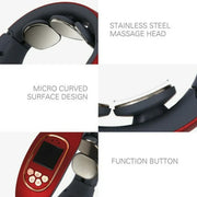 3 Heads Smart Electric Neck And Back Pulse Massager (1 Pc) thumbnail 6