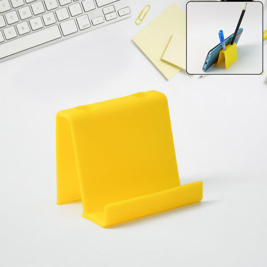 Multifunctional Plastic Mobile Phone Stand  Pen Holder (1 Pc  Mix Color)