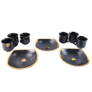 8237 Sweet Buzz Ceramic Tea  Cups  Mug Set With Seashell Shape Serving Bowl Milk Cup Coffee Cup Tea Cup Breakfast Cup Drinking Mug Or Outdoor For Household Gift For Birthday Wedding Party (8 Pcs Set) thumbnail 1