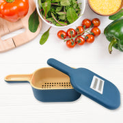 Vegetable Slicer Cutter - 6 Blades Kitchen Accessories Tools  Appliances With Container  Handle (1 Set) thumbnail 4