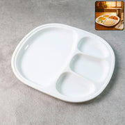 Plastic Large Compartment Dinner Plate  Thali With 4 Sections thumbnail 1