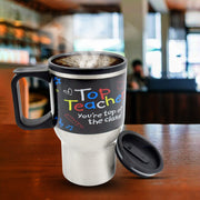 Stainless Steel Vacuum Glass Insulated Glass Coffee Cups Double Walled Travel Mug Car Coffee Mug (With Lid  Handle) thumbnail 1