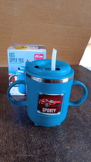 Kids Sporty Sipper Mug With Straw And Dual Handles Approx 300ml (1 Pc) thumbnail 6
