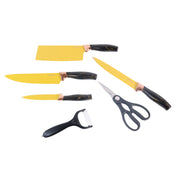 6 Pcs Professional Kitchen Knife Set With Chef Knives Cleaver Peeler  Scissors thumbnail 3