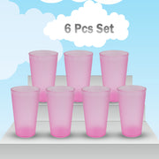 2027a 6 Pcs Large Plastic Glass 300ml Used In All Kinds Of Kitchen And Official Purposes For Drinking Water And Beverages Etc. thumbnail 1