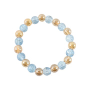 Elegant Dual-tone Crystal Beaded Stretch Bracelet (1 Pc) thumbnail 3