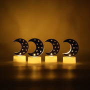 Decorative Moon Shaped Flameless Led Candles (4 Pc) thumbnail 5