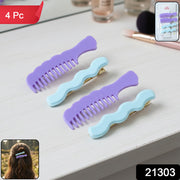 Comb-shaped Hair Clips Set For Girls  Women  Stylish Hair Pins (4 Pc ) thumbnail 7