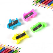 Plastic Small Cute Pencil Sharpener (1 Pc  Mix Design  Color) thumbnail 1