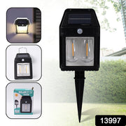 18w Solar Wall Double Lights  Lamp With 2 Modes  Motion Sensor (1 Pc) thumbnail 4