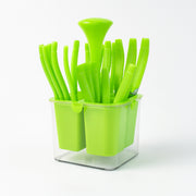 Supermom Premium Fancy Cutlery Set With Holder (24 Pc  Set) thumbnail 1