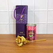 Golden Rose With Almonds Chocolate Gift Set (1 Set) thumbnail 6