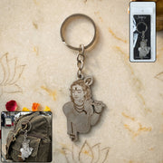 Elegant Metal Lord Krishna Engraved Keychain 1 Pc thumbnail 1