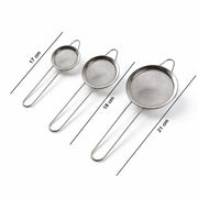 Stainless Steel Tea Strainer 3 Piece Set thumbnail 4