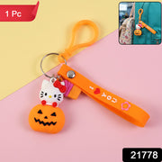 Cute Cartoon Kitty Pumpkin Keychain (1 Pc) thumbnail 7