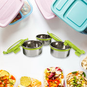 Stainless Steel Tiffin Lunch Box Container  Dabba With 4 Side Clip Lock Lid For Office  School Use Food Grade  Air Tight  Easy To Carry  Leak Proof thumbnail 3