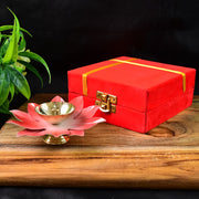 Lotus Shaped Brass Oil Diya (1 Pc) thumbnail 5
