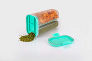 2146 Plastic 2 Sections Air Tight Transparent Food Grain Cereal Storage Container (2 Ltr) (With Box) thumbnail 2