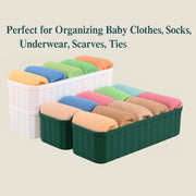 236 5-compartments Sockshandkerchiefunderwear Storage Box Socks Drawer Closet Organizer Storage Boxes (Pack Of 4) thumbnail 4