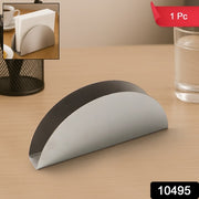 Stainless Steel Half-moon Shaped Tissue Paper Napkin Holder Stand (1 Pc) thumbnail 7