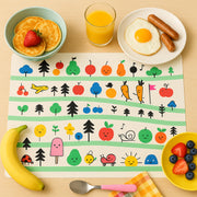 Colorful Cartoon Printed Dining Table Placemats For Kids (4 Pc  40x30 Cm) thumbnail 3