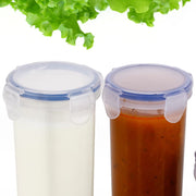 5830 Plastic Liquid Round Airtight Food Storage Container With Leak Proof Locking Lid Bpa Free Container For Kitchen 5 Pcs Set (Transparent  ( Approx Capacity 110 Ml160 Ml210 Ml400 Ml500 Ml) thumbnail 4